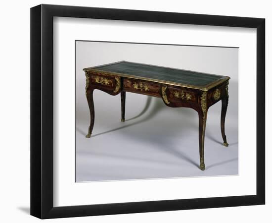 Louis XV Style Satinwood Writing Desk, France-null-Framed Giclee Print