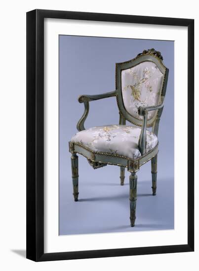 Louis XV-XVI Transition Period Lacquered and Gilt Venetian Armchair, Italy-null-Framed Giclee Print