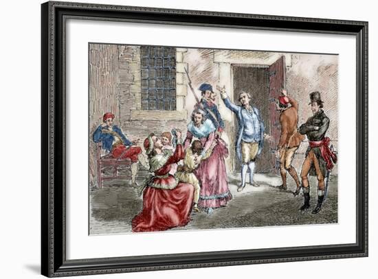 Louis XVI (1754-1793) Taking Leave of His Family-null-Framed Giclee Print