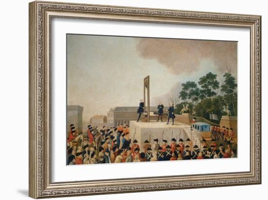 Louis XVI at the Gallows January 21, 1793-null-Framed Giclee Print