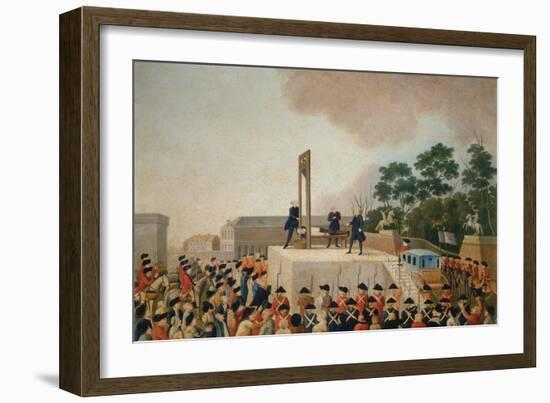 Louis XVI at the Gallows January 21, 1793-null-Framed Giclee Print