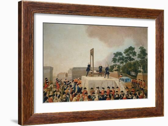 Louis XVI at the Gallows January 21, 1793-null-Framed Giclee Print