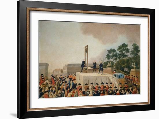 Louis XVI at the Gallows January 21, 1793-null-Framed Giclee Print