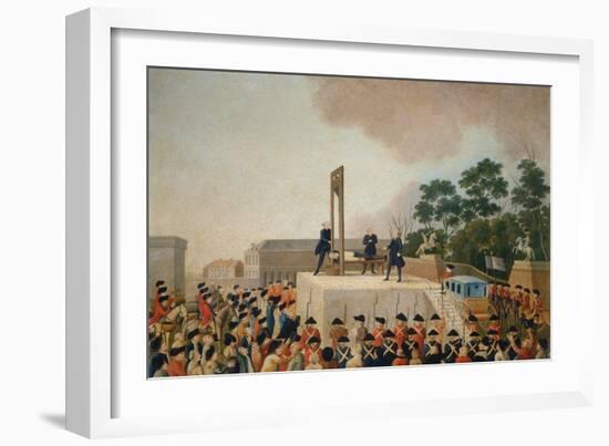 Louis XVI at the Gallows January 21, 1793-null-Framed Giclee Print