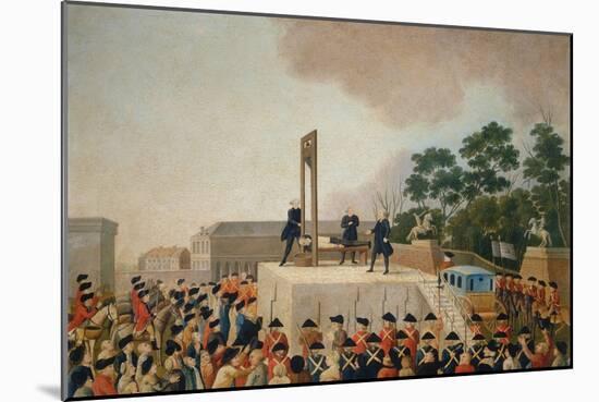 Louis XVI at the Gallows January 21, 1793-null-Mounted Giclee Print