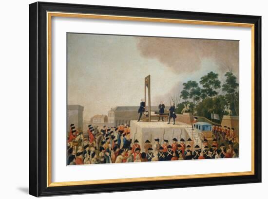 Louis XVI at the Gallows January 21, 1793-null-Framed Giclee Print