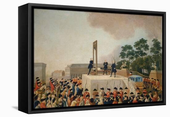 Louis XVI at the Gallows January 21, 1793-null-Framed Premier Image Canvas