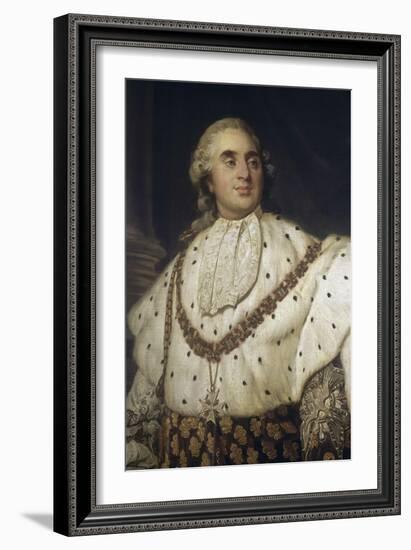 Louis XVI en costume de sacre-Joseph Siffred Duplessis-Framed Giclee Print