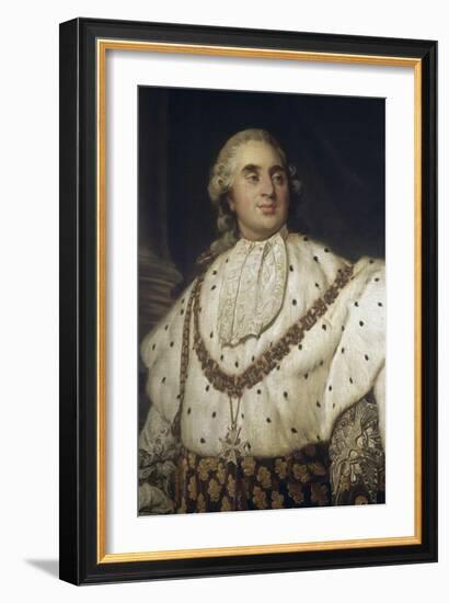 Louis XVI en costume de sacre-Joseph Siffred Duplessis-Framed Giclee Print