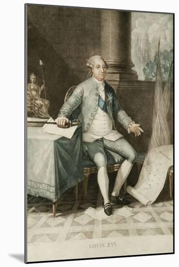 Louis XVI garant de la constitution en 1790-null-Mounted Giclee Print