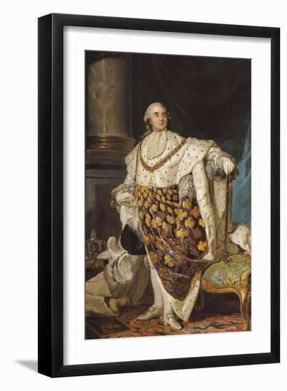 Louis XVI in Coronation Robes, after 1774-Joseph Siffred Duplessis-Framed Giclee Print