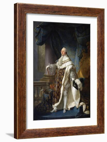 Louis XVI, King of France and Navarre, Wearing His Grand Royal Costume in 1779-Antoine Francois Callet-Framed Giclee Print