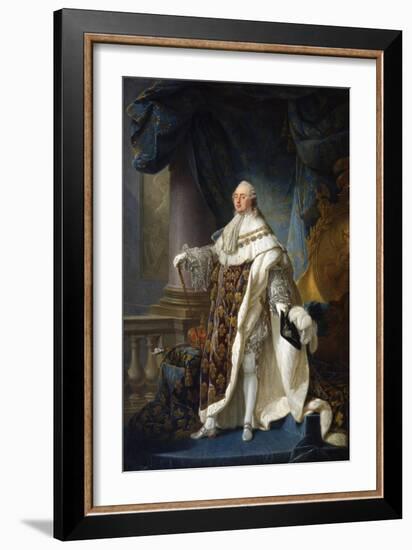 Louis XVI, King of France and Navarre, Wearing His Grand Royal Costume in 1779-Antoine Francois Callet-Framed Giclee Print