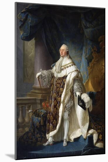 Louis XVI, King of France and Navarre, Wearing His Grand Royal Costume in 1779-Antoine Francois Callet-Mounted Giclee Print