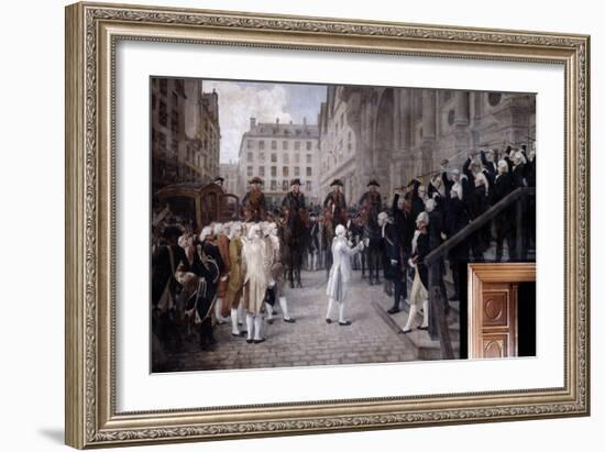 Louis XVI Received by the New Mayor of Paris, July 17 1789, (19Th/Early 20th Centur)-Jean-Paul Laurens-Framed Giclee Print