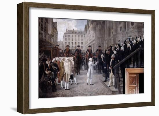 Louis XVI Received by the New Mayor of Paris, July 17 1789, (19Th/Early 20th Centur)-Jean-Paul Laurens-Framed Giclee Print