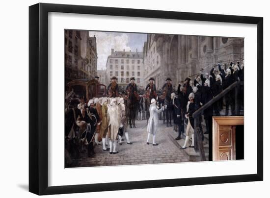 Louis XVI Received by the New Mayor of Paris, July 17 1789, (19Th/Early 20th Centur)-Jean-Paul Laurens-Framed Giclee Print