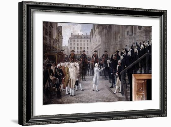 Louis XVI Received by the New Mayor of Paris, July 17 1789, (19Th/Early 20th Centur)-Jean-Paul Laurens-Framed Giclee Print