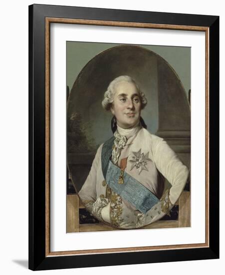 Louis XVI, roi de France et de Navarre (1754-1793) représenté en 1778-Joseph Siffred Duplessis-Framed Giclee Print