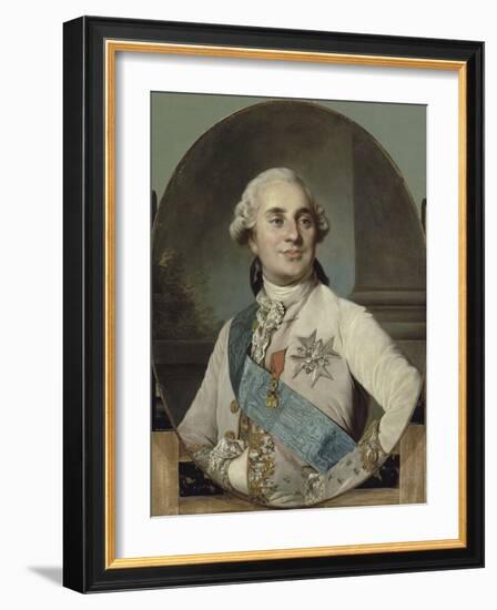 Louis XVI, roi de France et de Navarre (1754-1793) représenté en 1778-Joseph Siffred Duplessis-Framed Giclee Print