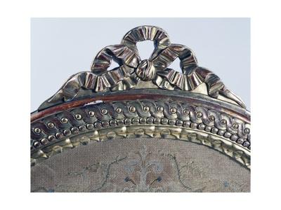 Louis Xvi Style Firescreen On Wheels With Gilt Wood Frame France Detail Giclee Print By Art Com