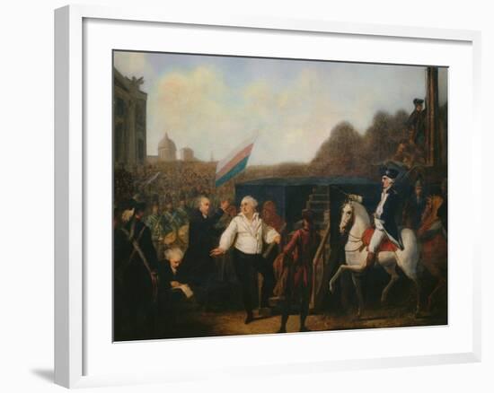 Louis XVI taken to the Place of Execution January 21, 1793-Charles Benazech-Framed Giclee Print