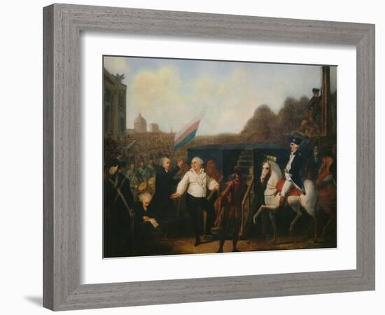 Louis XVI taken to the Place of Execution January 21, 1793-Charles Benazech-Framed Giclee Print