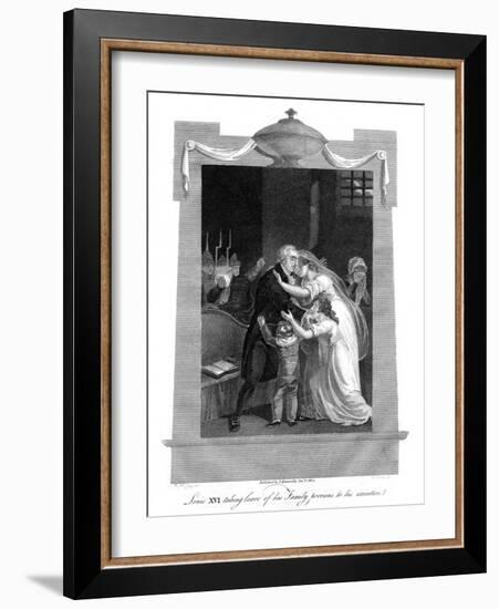 Louis XVI Taking Leave of His Family Previous to His Execution, 1793-J Brown-Framed Giclee Print