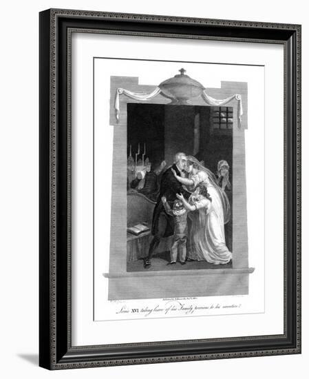 Louis XVI Taking Leave of His Family Previous to His Execution, 1793-J Brown-Framed Giclee Print