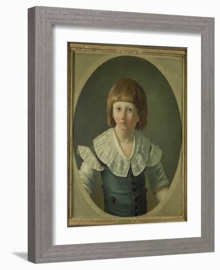 Louis XVII (1785-95) Aged 8, at the Temple, 1793-Joseph Marie Vien-Framed Giclee Print