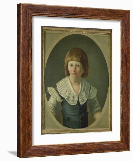 Louis XVII (1785-95) Aged 8, at the Temple, 1793-Joseph Marie Vien-Framed Giclee Print