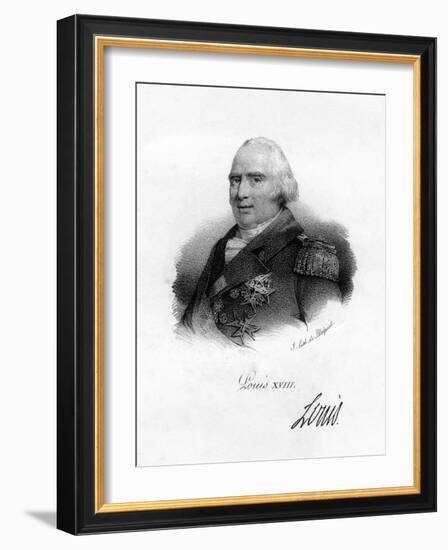 Louis XVIII, King of France, 19th Century-Delpech-Framed Giclee Print