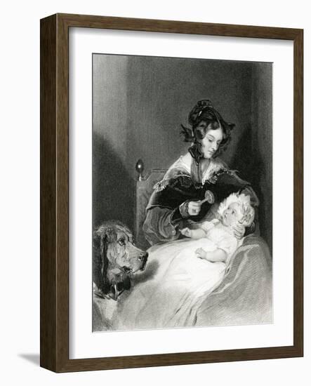 Louisa, Duchess Abercorn-Edwin Henry Landseer-Framed Art Print