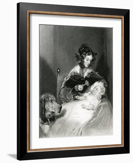 Louisa, Duchess Abercorn-Edwin Henry Landseer-Framed Art Print