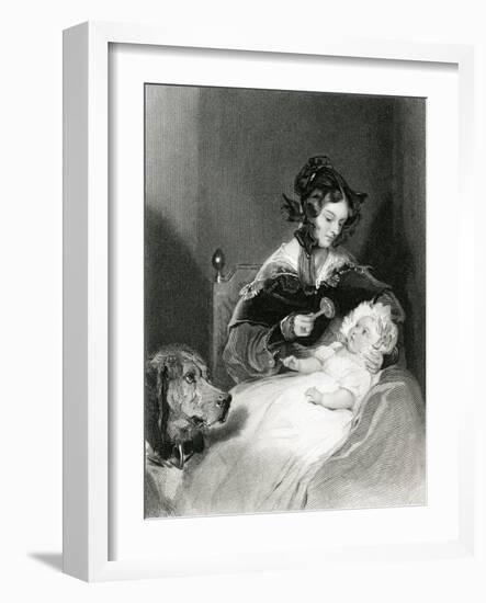 Louisa, Duchess Abercorn-Edwin Henry Landseer-Framed Art Print