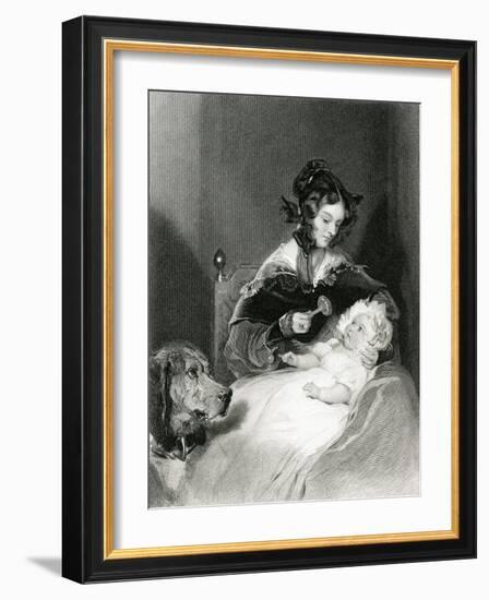 Louisa, Duchess Abercorn-Edwin Henry Landseer-Framed Art Print