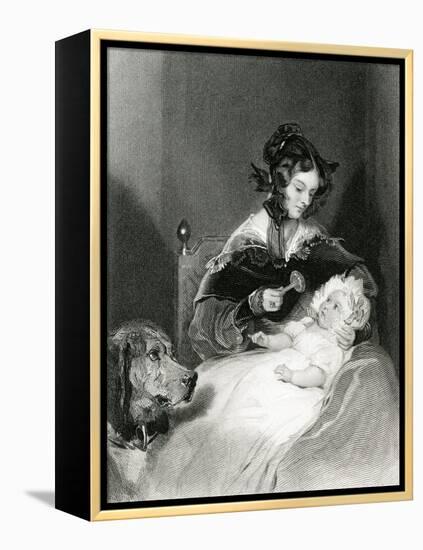 Louisa, Duchess Abercorn-Edwin Henry Landseer-Framed Stretched Canvas