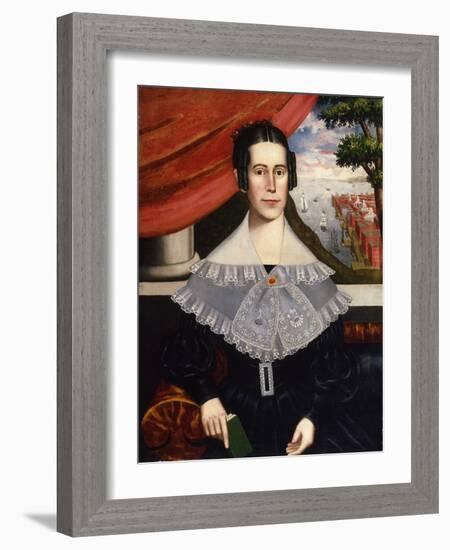 Louisa Galland Cook Moore, 1838-Erastus Salisbury Field-Framed Giclee Print