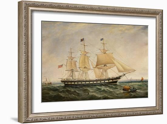 Louisa Hove To waiting for a Pilot off Whitby, 1872-John Scott-Framed Giclee Print