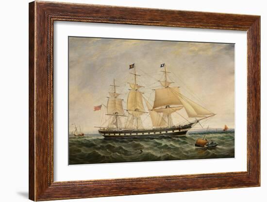 Louisa Hove To waiting for a Pilot off Whitby, 1872-John Scott-Framed Giclee Print