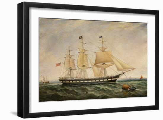 Louisa Hove To waiting for a Pilot off Whitby, 1872-John Scott-Framed Giclee Print