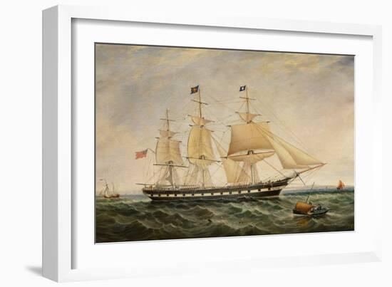 Louisa Hove To waiting for a Pilot off Whitby, 1872-John Scott-Framed Giclee Print