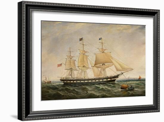 Louisa Hove To waiting for a Pilot off Whitby, 1872-John Scott-Framed Giclee Print