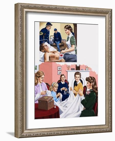 Louisa M. Alcott Becomea a Nurse During the American Civil War-John Keay-Framed Giclee Print