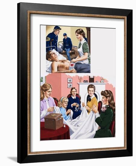 Louisa M. Alcott Becomea a Nurse During the American Civil War-John Keay-Framed Giclee Print