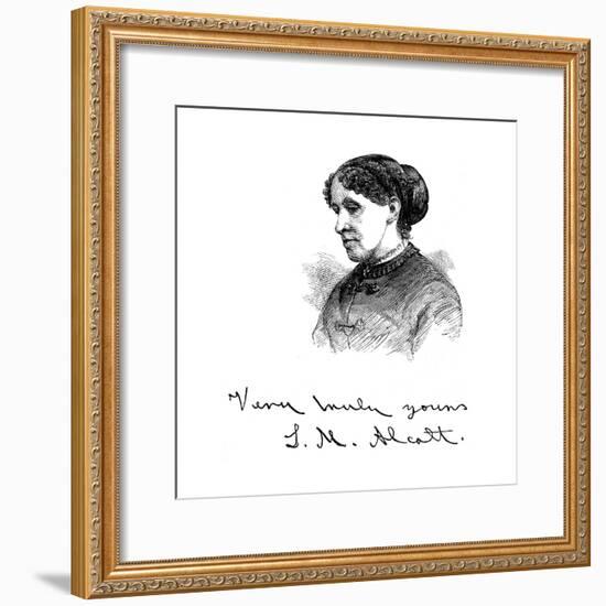 Louisa May Alcott (1832-188), American Writer, 1875-null-Framed Giclee Print