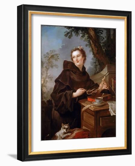 Louise Anne De Bourbon (1695-175), Countess of Charolais-Charles Joseph Natoire-Framed Giclee Print