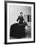 Louise Bourgeois with Her Sculpture "Femme Maison" at the Museum of Modern Art-Ted Thai-Framed Premium Photographic Print