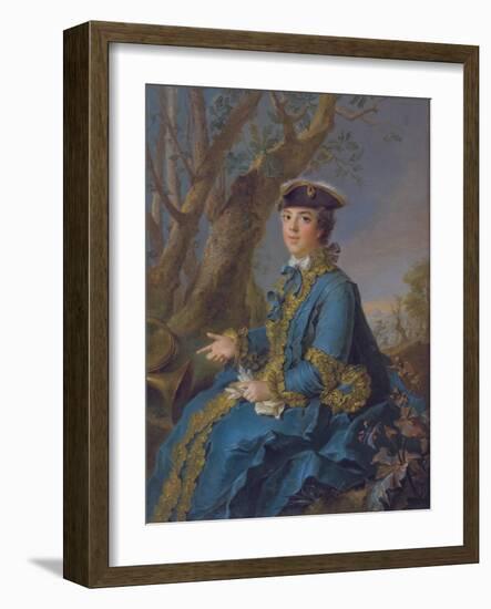 Louise Élisabeth of France (1727-175), Duchess of Parma, 1760-Jean-Marc Nattier-Framed Giclee Print