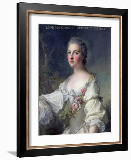 Louise-Henriette-Gabrielle De Lorraine (1718-88) Princess of Turenne and Duchess of Bouillon, 1746-Jean-Marc Nattier-Framed Giclee Print